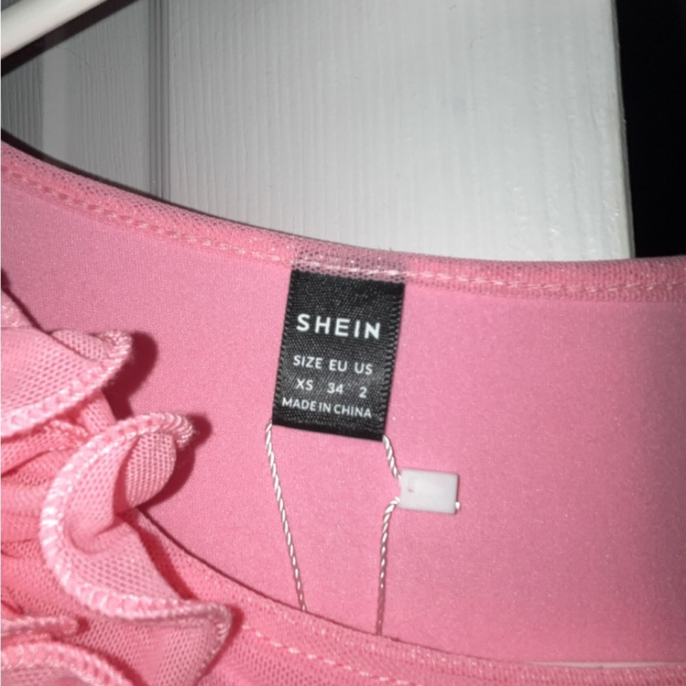 SHEIN Pink Ruffled Top - Picture 3 of 3